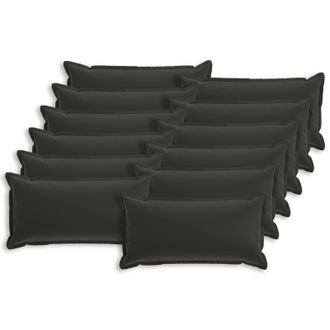 vidaXL Funda De Almohada 12 Uds. Houten Negro 40 X 80 Cm Poli&eacute;ster Vidaxl