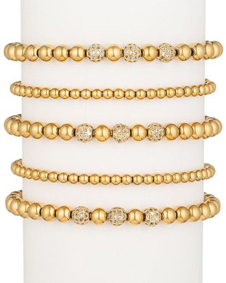 Eyecandy LA Eye Candy La The Luxe Collection Titanium Cz Sophia Stretch Bracelet Set