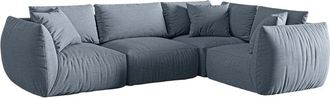 MICADONI Modulares 4-Sitzer Design Ecksofa Chris mit Eckteil rechts - Strukturstoff