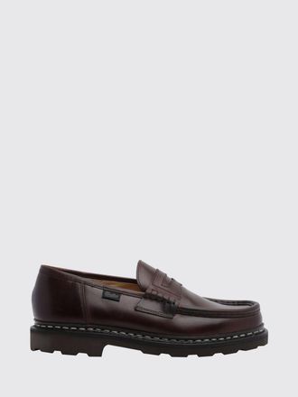 Paraboot Smooth Calfskin Penny Loafers with Saddle Strap