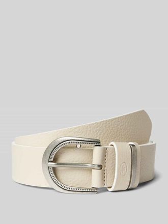 Tom Tailor Ledergürtel mit Dornschließe Modell SANDRA in Offwhite, Größe 75
