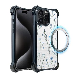 OEM Custodia Ibizu Dropguard Ultra Per Iphone 15 Pro Max Con Magsafe, Pastel Bloom, Blue Dream
