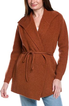 Lilla P Notch Collar Wool Open Cardigan