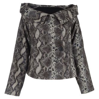 Vivienne Westwood Anglomania Snake Printed Coat in Animal Print Polyester