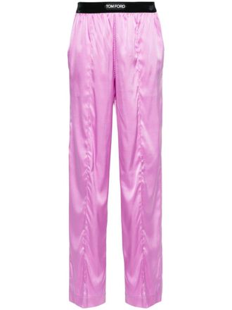 Tom Ford satin pyjama trousers - Purple
