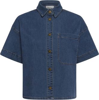 MY ESSENTIAL WARDROBE MWLinn 115 Boxy Shirt - Blouses & Shirts - Mujer - Azul - 3XL