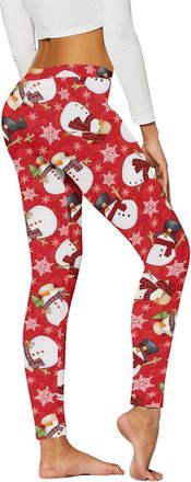 Generic Christmas Leggings for Women Gym Leggings Womens Yoga Legging Winter High Waisted Leggings for Women Ladies Sports Seamless Leggings Christmas Reindee
