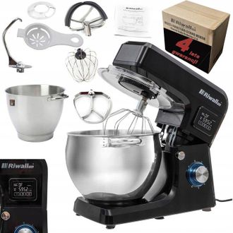 OEM Batidora Planetaria 8 En 1, 2700 W, Bol Para Masa De 6,5 L, Pantalla Lcd, Esp&aacute;tula