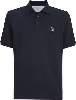 Brunello Cucinelli Piqu&eacute; polo shirt in Navy Blue at Nordstrom, Size Xxx-Large Eu