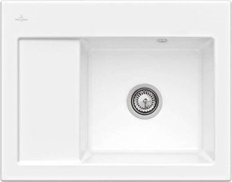 Villeroy & Boch Villeroy&boch - Villeroy Et Boch Subway 45 Fregadero Compacto De 1 Seno 65 X 51 Cm Desag&uuml;e Izquierdo Blanco Ceramicplus Con Vaciador Manual