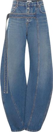Jean Paul Gaultier Loose Fit Jeans, female, Blue, W27, Blue Cotton Loose Fit Jeans