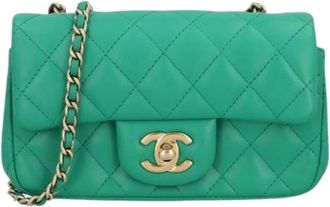 Herm&egrave;s Pre-owned Mini Rectangular Schoudertas - Dames - Vintage Schoudertas - Groen - ONE Size - Leer - Vintage