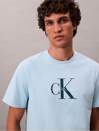 Calvin Klein Jeans Calvin Klein Mens Monologo Tee - Blue - XL