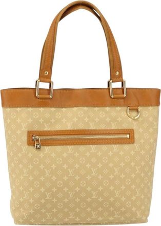 Louis Vuitton Lucille Mini Lin Beige Canvas Handbag (Pre-Owned)
