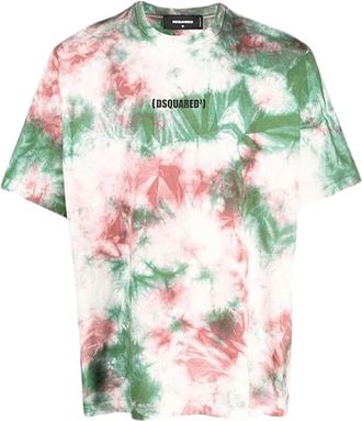 Dsquared2 Kort Mouw Multicolor Logo Shirt - Heren - T-shirts - Veelkleurig - XS - Katoen - Tops