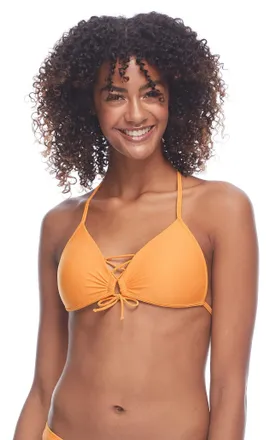 Body Glove Womens Baby Love Solid Molded Cup Push Up Triangle Bikini Top Swimsuit, Smoothie Sundream, Small