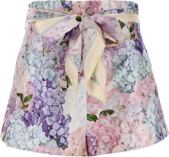 Zimmermann Gedrukte Zijden Dawning Shorts - Dames - Bermuda - Veelkleurig - S - Korte Broeken
