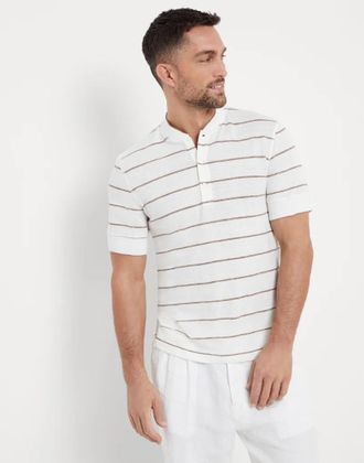 Brunello Cucinelli Brown Linen Mens T-Shirt