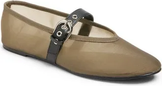 Open Edit Esme Mary Jane Flat in Olive Shadow at Nordstrom, Size 8.5