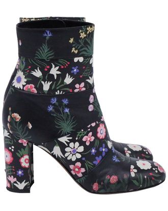 Valentino Leather Floral Printed Bootie (Authentic Pre-Loved)