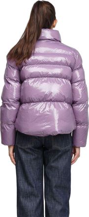 Pinko Womens Winter Jacket Chalk Purple Polyamide Apparel Outwear