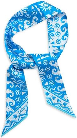 Echo Sun & Surf Reversible Silk Skinny Scarf in Hawaiian Ocean at Nordstrom
