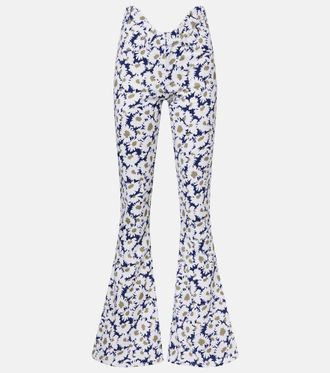Jean Paul Gaultier Floral flared jeans
