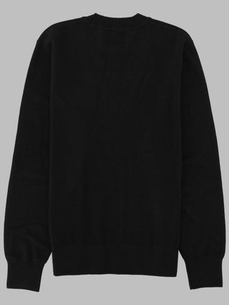 Versace Jeans Couture Logo Patch Wool Blend Sweater - Black