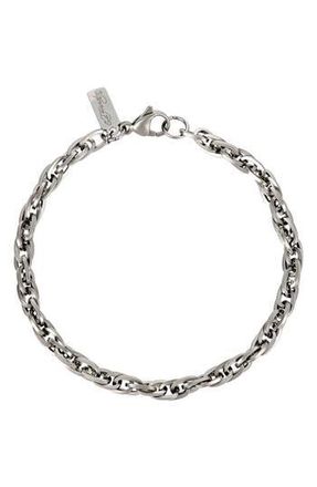 Ed Hardy Mens Twist Chain Bracelet in Silver at Nordstrom Rack