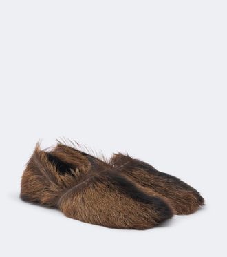 Christophe Lemaire Zapatos slip-on de borrego