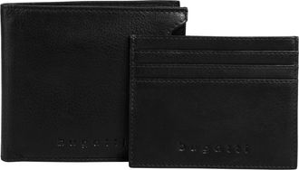 Bugatti Geldb&ouml;rse BUGATTI CLIFF, Herren, schwarz, Leder, leicht gl&auml;nzend, unifarben, Kleinlederwaren Geldb&ouml;rse, echt Leder