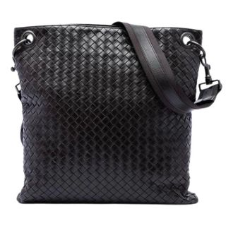 Bottega Veneta Pre-owned Cross Body Bags, female, Brown, Size: ONE SIZE Pre-owned Woven Leather Crossbody Bag