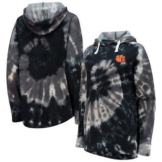 Colosseum Womens Colosseum Black Clemson Tigers Slow Ride Spiral Tie-Dye Oversized Pullover Hoodie at Nordstrom, Size Medium