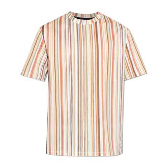 Paul Smith T-Shirts, male, Multicolor, Size: 2XL Signature Stripe T-Shirt