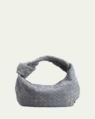 Bottega Veneta Jodie Teen Intrecciato Cashmere Suede Shoulder Bag