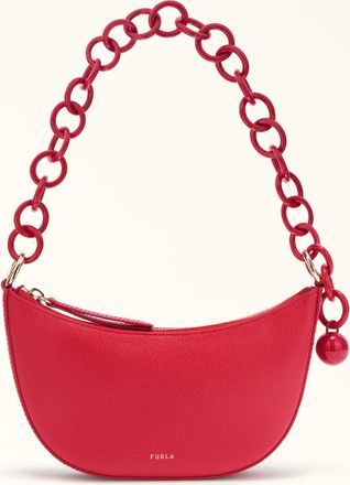Furla Sfera Borsa Mini M Ruby Rosso Pelle Stampata + Catena In Resina Donna