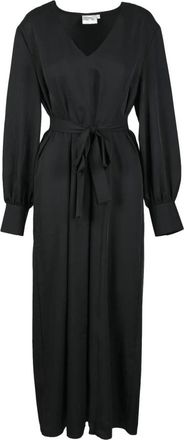 Gestuz Maxi-jurk - Dames - Maxi kleedjes - Zwart - L - Polyester - Kleedjes