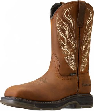 Ariat Mens Comp-Toe Workhog Xt Phoenix Work Boot In Distressed Brown