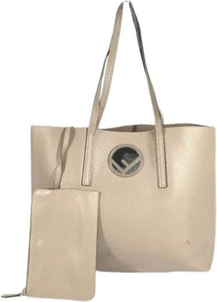 Fendi Pre-owned Tote Bags, female, Beige, Size: ONE SIZE Pre-owned Leather Tote Bag
