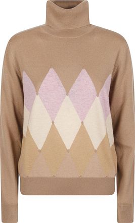 Ballantyne Turtle Neck Classic Diamon Argyle Cashmere Turtleneck