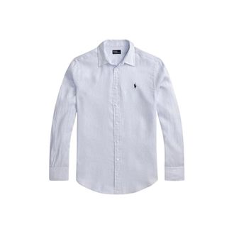 Ralph Lauren Shirts, female, Blue, Size: 2XS Classic Fit Linen Shirt