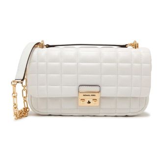 Michael Kors Cross Body Bags, female, White, Size: ONE SIZE Tribeca Convertible Chain Shoulder Bag