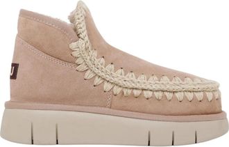 Mou Shearling Bounce Sneakers Beige - Dames - Winterlaarzen - Bruin - 38 EU - Leer - Schoenen
