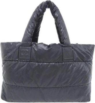 Chanel Pre-owned Vintage Nylon Tote Bag - Dames - Vintage Shopper - Zwart - ONE Size - Nylon - Vintage