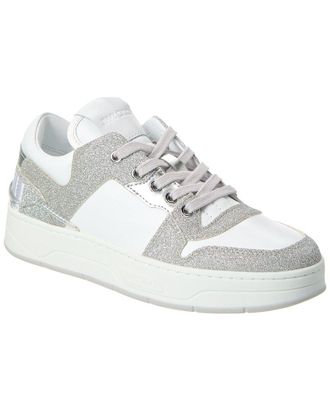 Jimmy Choo London Florent/F Leather & Glitter Sneaker