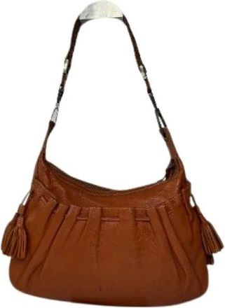 Givenchy Pre-owned Leren Schoudertas - Dames - Vintage Schoudertas - Oranje - ONE Size - Leer - Vintage