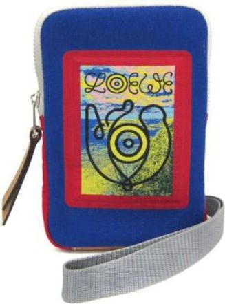 Loewe Pre-owned Clutches, female, Blue, Size: ONE SIZE Pre-owned Canvas pouches