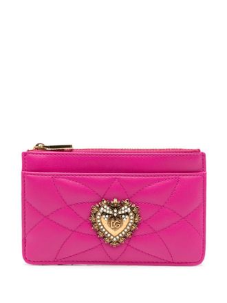 Dolce & Gabbana Devotion leather card holder - Pink