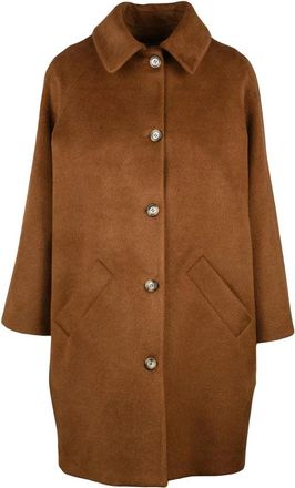 Guttha Brown Guttha Coat with Classic Collar