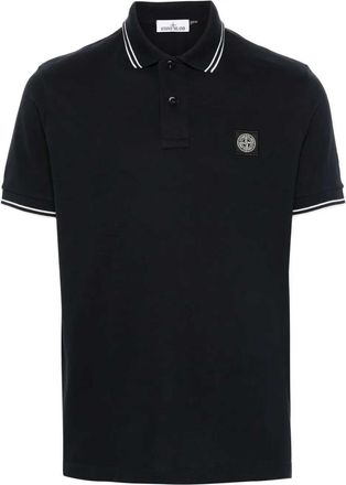 Stone Island Poloshirt met kompaspatch van Stone Island